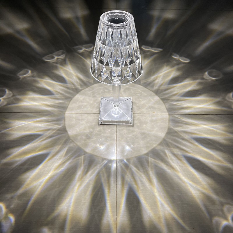 Rechargeable Diamond Crystal Multicolor Table Lamp Images